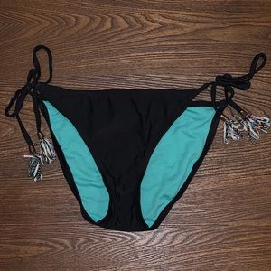 BLACK AND TEAL BIKINI BOTTOM 🦋